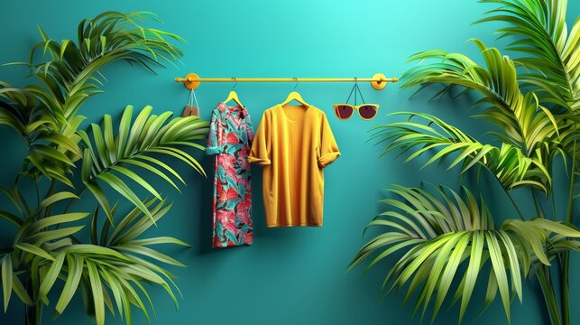 Summer clothes sale commercial poster