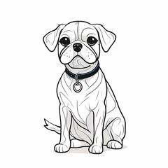 Fototapeta premium doodle dog illustration