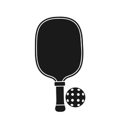 pickleball icon isolated on w...