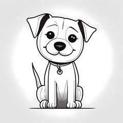 Fototapeta premium doodle dog illustration