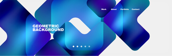 Arrows and squares with bright colors and round angles. Vector Illustration For Wallpaper, Banner, Background, Card, Book Illustration, landing page