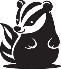 Badger silhouette vector