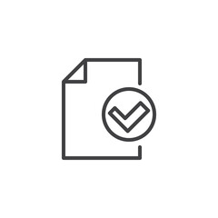 Document Approval line icon