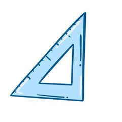 Triangle ruler illustration cartoon doodle
