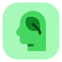 Editable go green, eco friendly, mindset vector icon. Environment, ecology, eco-friendly. Part of a big icon set family. Perfect for web and app interfaces, presentations, infographics, etc