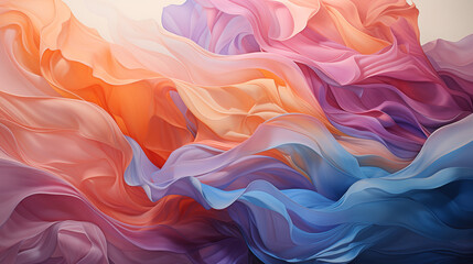 Fototapeta premium Gentle moving patterns, serene hues, fluid dynamics, soothing atmosphere, high-resolution