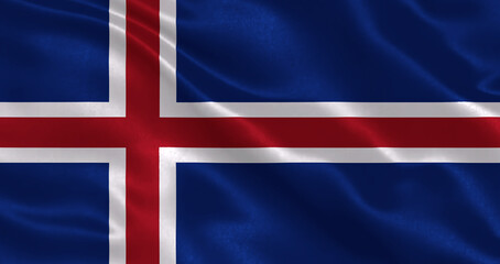 Iceland waving flag