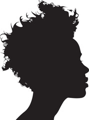 Woman Cameo silhouette on white background