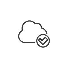 Cloud access line icon