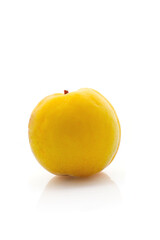 Japanese plum fruits isolated on a white background