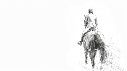 Obraz premium Equestrian Horse Riding Background Template for Presentation Slides 16:9