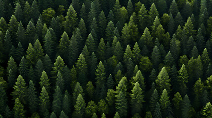 Aerial view of dense forest