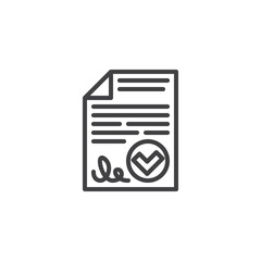Compliance Certificate line icon