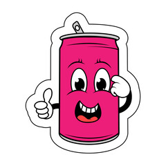 Drinking Can Cartoon