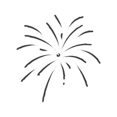 vector firework line, happy new year