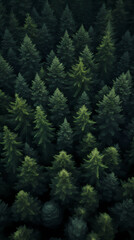 Obraz premium Aerial view of dense forest