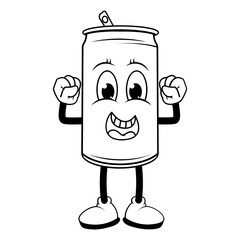 coloring drinking can cartoon