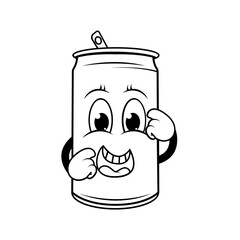 coloring drinking can cartoon