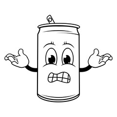 coloring drinking can cartoon