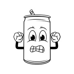 coloring drinking can cartoon