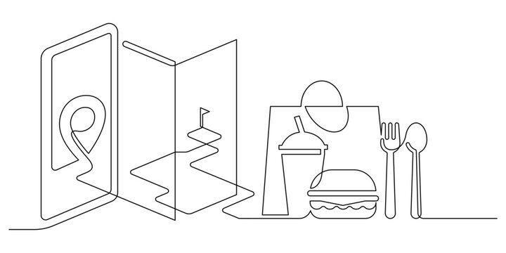 online shopping and food delivery tracking system one line