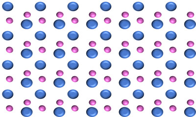background with circles, 3D blue and pink bubble, replete image, design for fabric printing