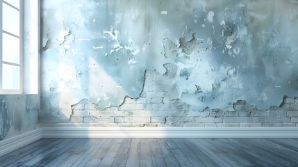 room with wall ai generative 