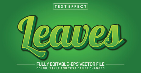 Leaves  font Text effect editable
