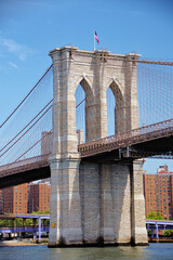 Fototapeta premium Brooklyn Bridge with New York skyline in background