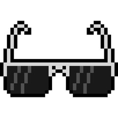 Pixel art cartoon sunglasses icon 6
