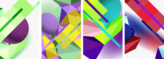 Minimal geometry. Circle, line and square design. Trendy techno business template for wallpaper, banner, background or landing