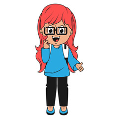 cute girl cartoon