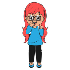 cute girl cartoon