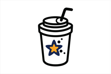 Coffee cup icon vector. Paper coffee cup new design isolated on a white background