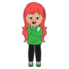 cute girl cartoon