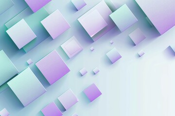 Abstract 3D background in the form of gradient square shapes