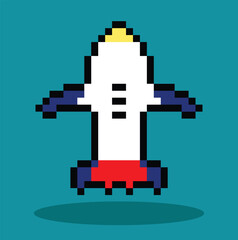 Obraz premium rocket in 8bit pixel art