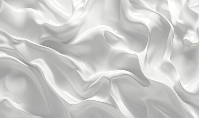 Obraz premium abstract white waves liquid 3D rendering