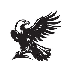 Obraz premium Bald Eagle Silhouette Vector Art