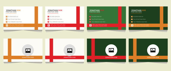 Multiple color variations visiting card design