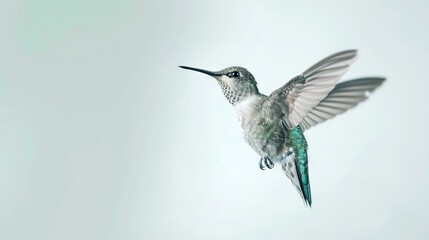 Fototapeta premium Hummingbird flapping wings spread out