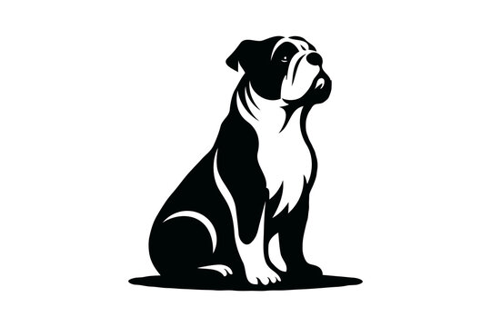 Beabull dog silhouette vector illustration
