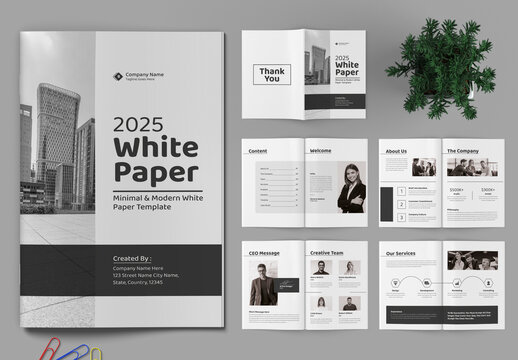 White Paper Brochure Layout