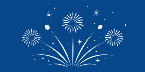 Fireworks illuminate the night sky against a vibrant backdrop. A mesmerizing display of colors and sparks.