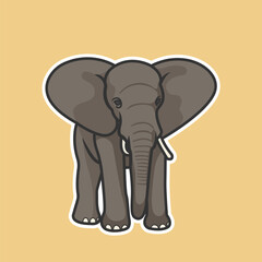 Fototapeta premium Elephant Vector Cute Illustration