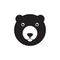 bear icon simple logo design
