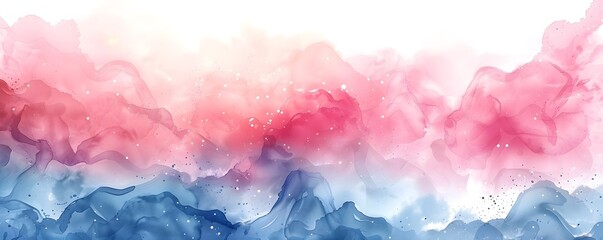 Fototapeta premium Abstract Fluid Watercolor Frame Background with Soft Pastel Gradients and Conceptual Copy Space