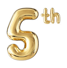 Anniversary Gold Number 5