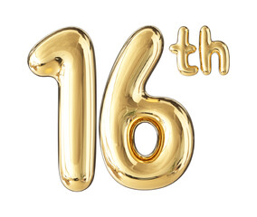 Anniversary Gold Number 16