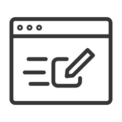 Copy writing in SEO icon outline style